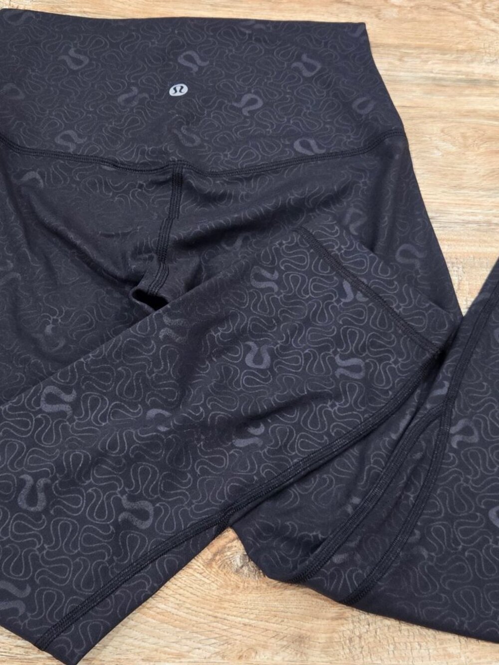 Lululemon Align All-Over Logo Leggings | Black | Size 4 (#67)